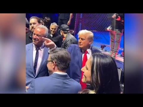 CAUGHT ON CAMERA President elect Donald Trump at UFC 309