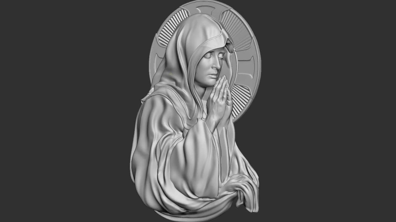 Mother Maria bas-relief 05 3D Print Model