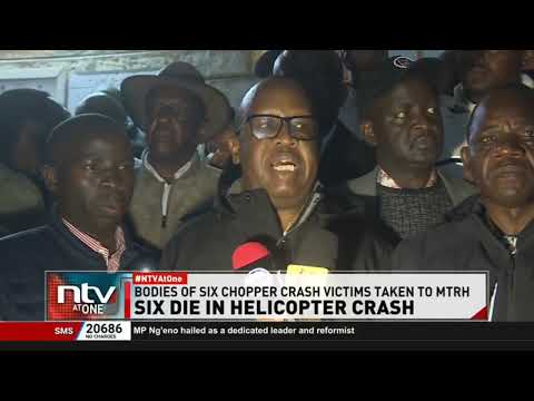Six dead in helicopter crash, including MP Ng'eno, taken to Eldoret morgue
