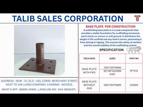 Scaffolding Base Plate