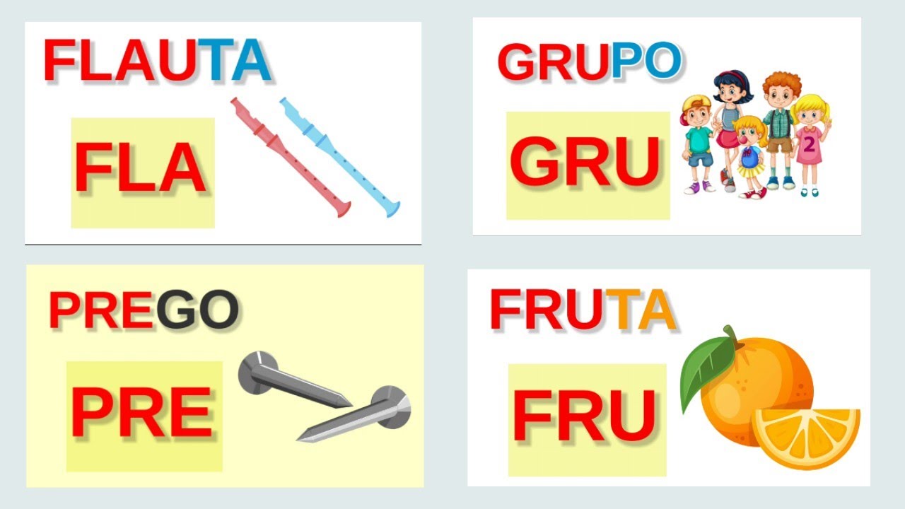 Sílabas Complexas: Br, Cr, Pr, Fl, Gr, Dr, Fr