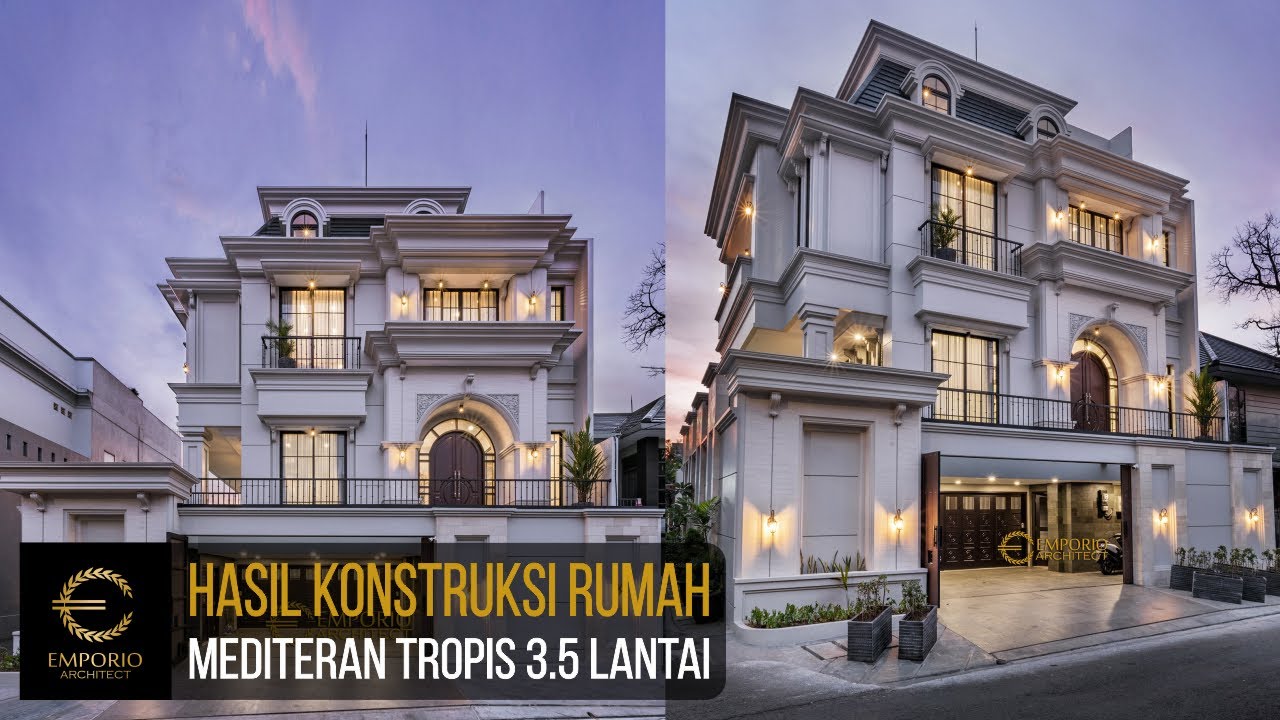 Video Hasil Konstruksi Desain Rumah Hook Mediteran 3.5 Lantai Bapak Noval