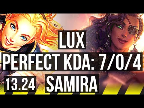 LUX & Senna vs SAMIRA & Rakan (ADC) | 7/0/4, 400+ games, Godlike | BR Master | 13.24