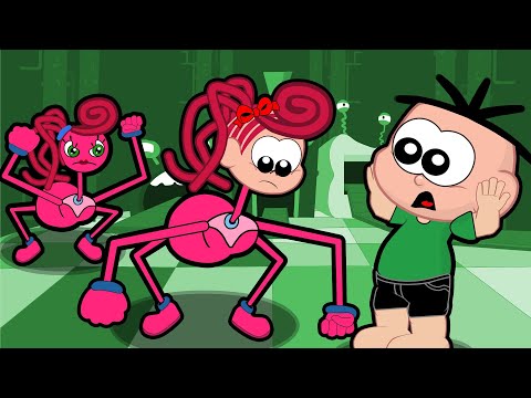 Cebolinha and Cascão in Monica Turned into Mommy Long Legs - Poppy Playtime Chapter 2