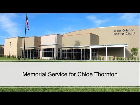 Memorial Service for Chloe Thornton