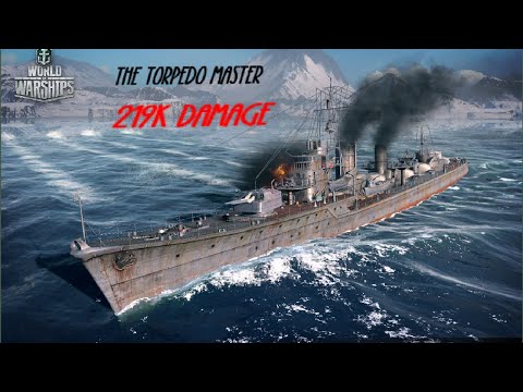 Shimakaze: Torpedo Master -- 219kDMG -- 14 Torps #worldofwarships #wows #shimakaze
