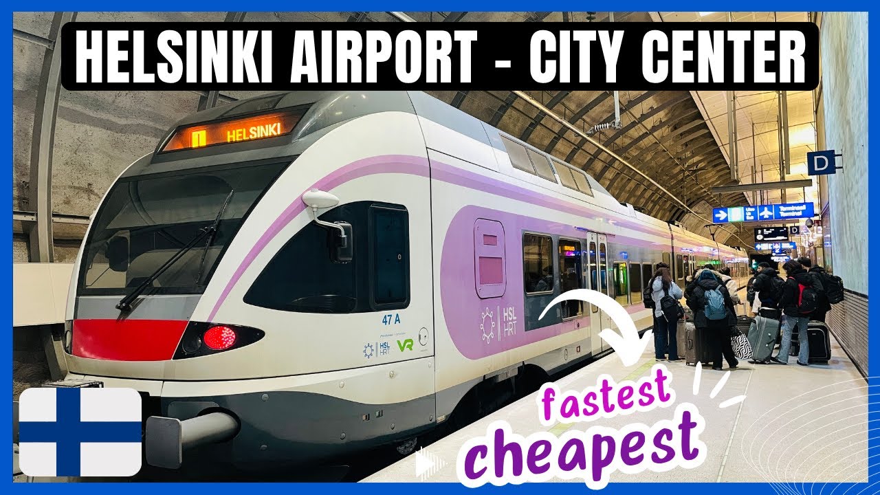 How To Get From HELSINKI AIRPORT to Helsinki CENTRAL STATION BY TRAIN 🇫🇮 FINLAND TRAVEL GUIDE