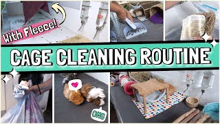 Simple Guinea Pig Cage Cleaning Routine with Fleece Bedding!