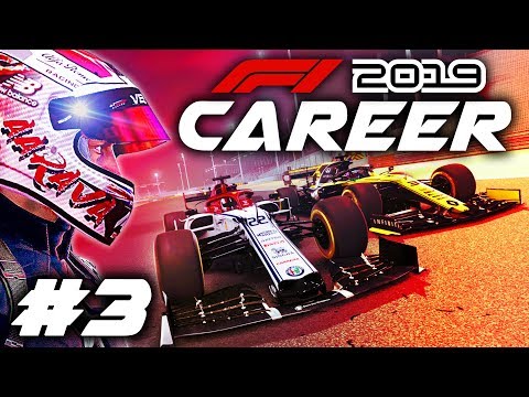 F1 2019 CAREER MODE Part 3: GENIUS STRATEGY & ACTION PACKED BAHRAIN RACE!
