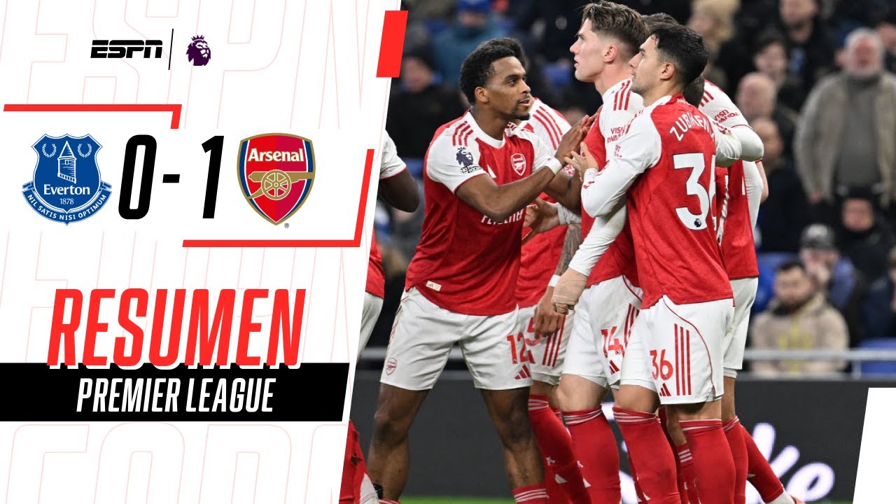 SIGUE ARRIBA: EL ARSENAL GANÓ POR LA MÍNIMA Y ESTÁ PRIMERO | Everton 0-1 Arsenal | RESUMEN