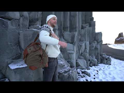 Reisetasche »Sam« Handgemachter vintage Weekender im Reteo-Look, 50L, Leder, Oliv-Grün | DRAKENSBERG