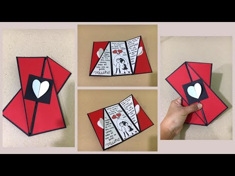 Tarjeta diagonal plegable