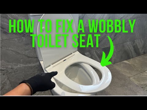 Part of a video titled Stop the Wobble: Easy Steps to Fix a Toilet Seat with Hidden Fasteners