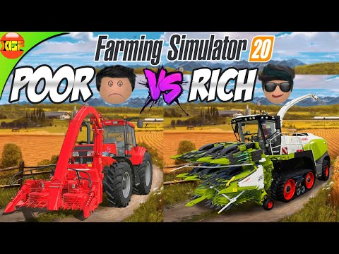 Poor Vs Rich Making Chaff in Farming Simulator 20! fs20
