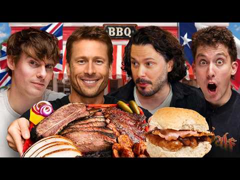 Glen Powell & Edgar Wright rate American vs English BBQ