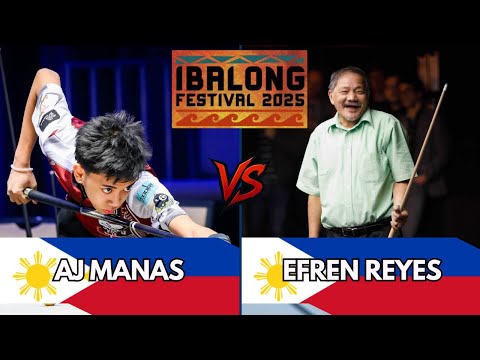 Efren Reyes vs AJ Manas - 2025 Ibalong Festival International 9 Ball Open #highlights #9ball