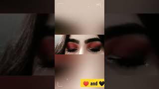red♥️ and black🖤 eye makeup #shorts #trendingshorts #viral #makeup #eyemakeup