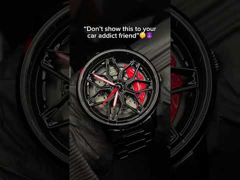 Car inspired watch with a spinning rim 🤯💀#carlover #car #bugatti #porsche #bmw