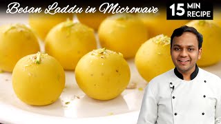 Besan ke Ladoo in LG Microwave - Diwali Sweets -15 Minute Laddu Recipe - CookingShooking