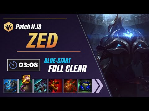 Zed does 200% damage to monsters?  Zed Jungle Clear Guide | 3:08 Blue-Start Full Clear (One Smite)