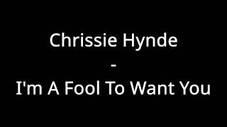 Chrissie Hynde - I’m A Fool To Want You (Lyrics)