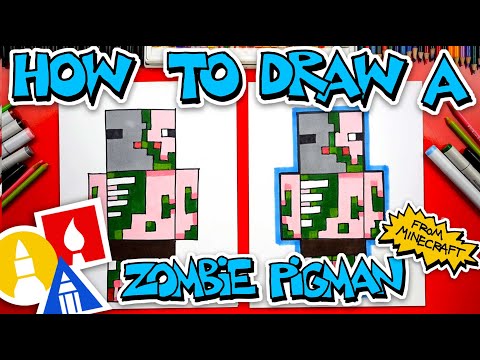 How To Draw A Zombie Pigman From Minecraft