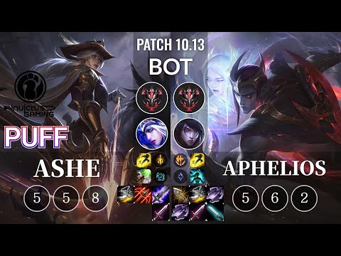 IG Puff Ashe vs Aphelios Bot - KR Patch 10.13