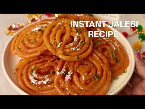 Instant Jalebi Recipe | Easy Quick Diwali Sweets Recipe | Crispy Jalebi Recipe