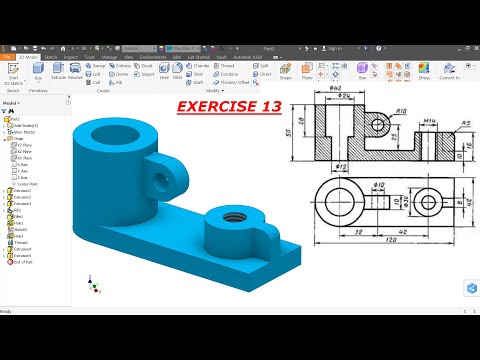 Autodesk Inventor Tutorial for beginners Exercise 13