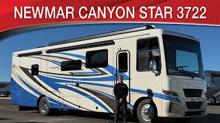 A preview image of the linked video showcasing 2022 Newmar Canyon Star 3722