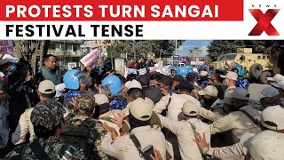 Manipur Clashes: Tension at Imphal’s Sangai Festival as Protesters Clash with Security Forces