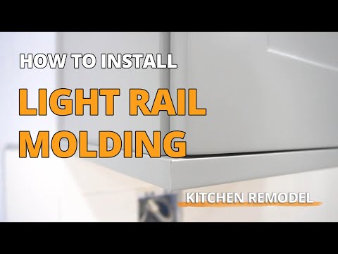 How To Install Light Rail Molding On Your Kitchen Cabinets