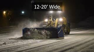 SnowDozer Front End Loader Plow Attachment In Action