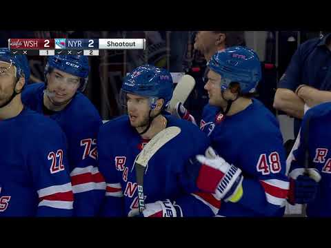 Capitals and Rangers go to a shootout