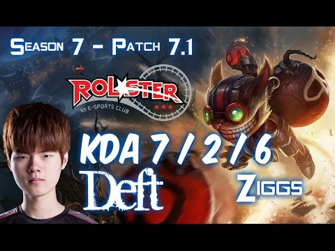 KT Deft ZIGGS vs KALISTA ADC - Patch 7.1 KR Ranked