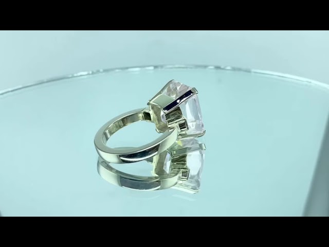 1165103 Ring 18K White Gold "Efva Attling" with Morganite and Diamonds