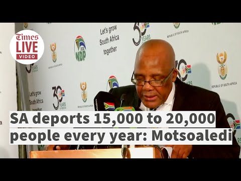 'We deport 15,000 to 20,000 illegal foreigners every year' Home affairs minister Aaron Motsoaledi