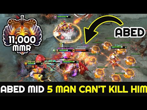 ABED 11K 0 Death Unkillable Bristleback - Super Raid Boss Mid 5 Man Can't Kill Him 7.26 Dota 2