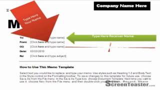 How To Use Memo Template In Word 2007