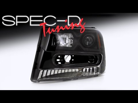 SPECDTUNING DEMO VIDEO: 2002-2009 CHEVY TRAILBLAZER LED PROJECTOR HEADLIGHTS