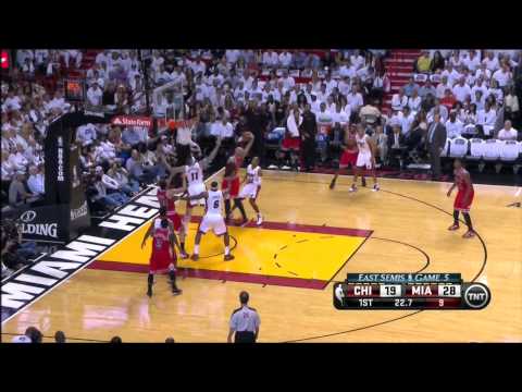 Boozer offensive rebound & layup
