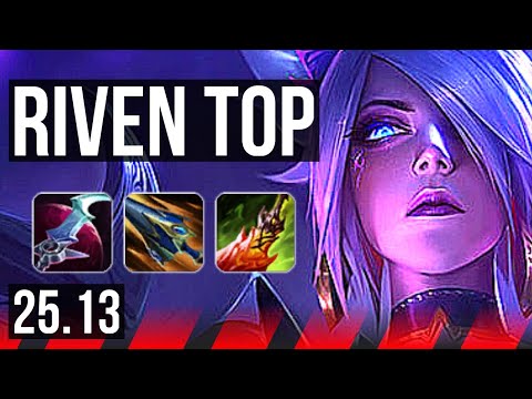 RIVEN vs SION (TOP) | 8k comeback, Rank 4 Riven, 2000+ games, 42k DMG | NA Challenger | 25.13