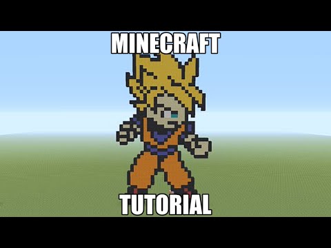 Minecraft Pixel Art Tutorial - Super Saiyan Goku