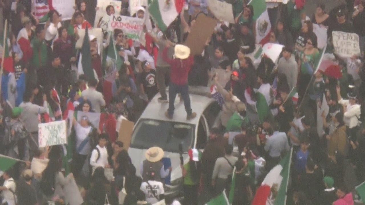 'A Day Without Immigrants' protest in LA