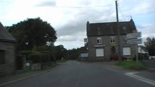 preview picture of video 'Driving Along Rue de l'Argoat, Belle Isle en Terre, Brittany 18th October 2009'