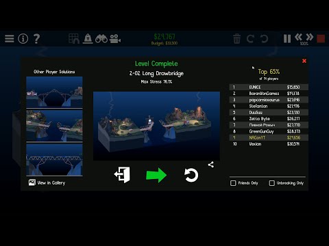 Poly Bridge 2 2-02: Long Drawbridge