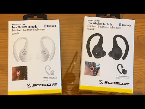 SCOSCHE BTTWS2-SP2 ThudBuds Rechargeable Bluetooth 5.0 True Wireless Earbuds.