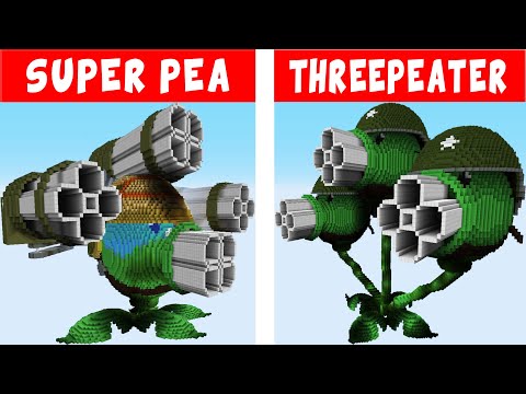 Minecraft vs PvZ – GATLING PEA | COB CANNON