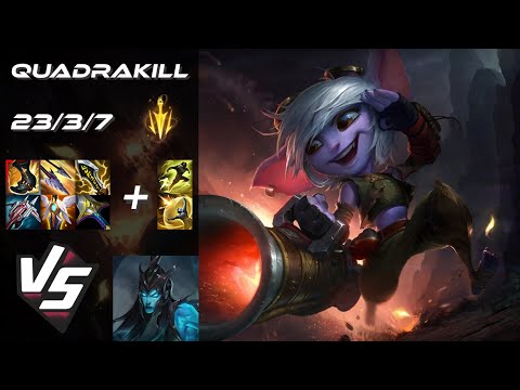 TOP Tristana vs Kalista [QUADRAKILL] - EU Grandmaster Patch 25.S1.3