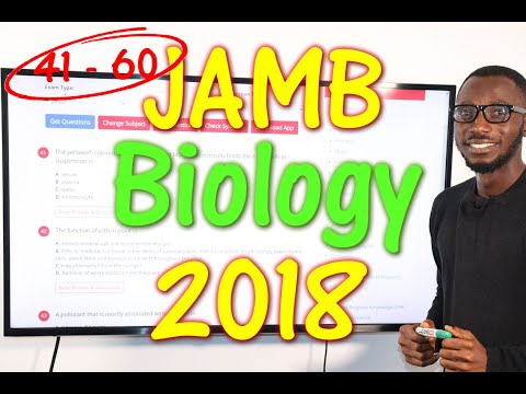 JAMB CBT Biology 2018 Past Questions 41 - 60